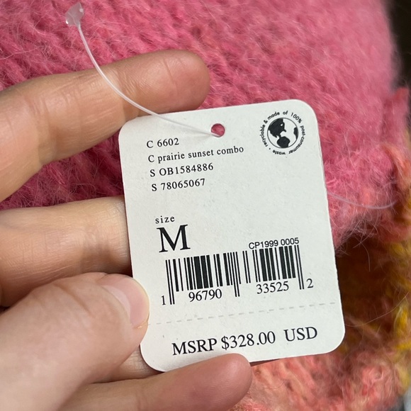 NWT Free People Domino Prairie Sunset Alpaca Wool Blend Pullover Sweater - Picture 9 of 13